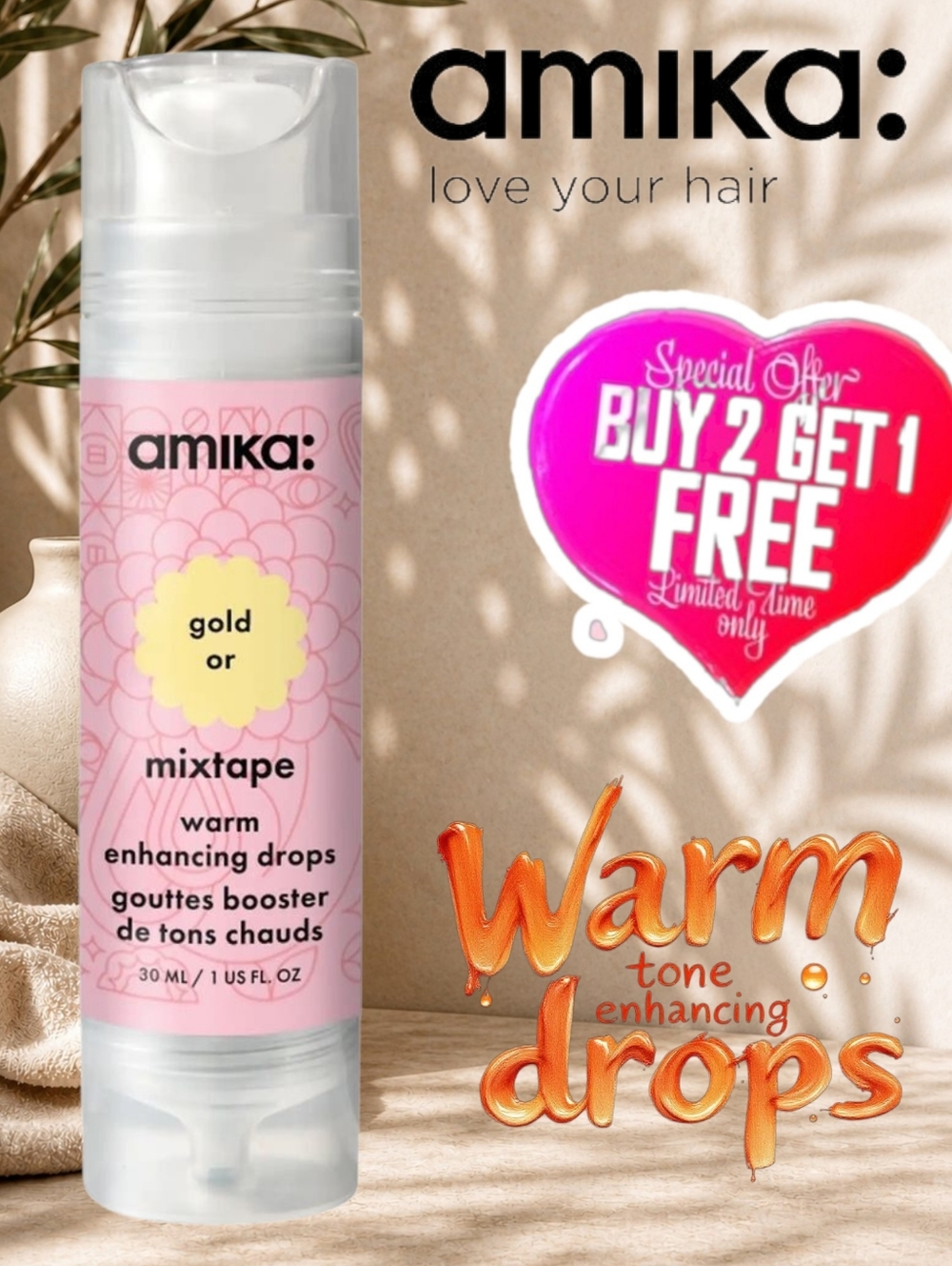 Amika Mixtape Hair Toning Warming Drops